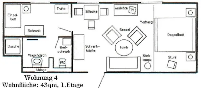 Meyers Logierhaus Krebs Appartement Norderney